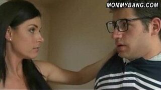 Sexy stepmom India Summer and teenie Melanie Raine threeway porn video