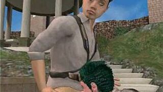 Some sexy 3D hunks in a park are fucking eachother porn video